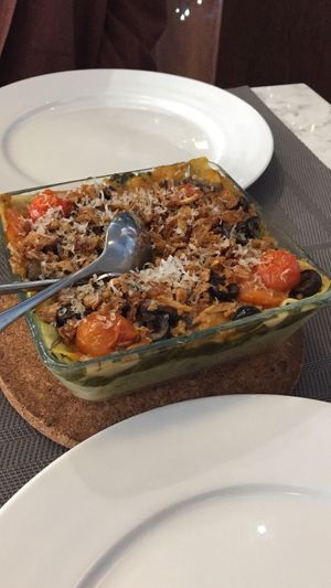 lasagna at Remedio Santo Campo Alegre in Porto