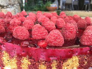 Raspberry pie at Remedio Santo Campo Alegre in Porto