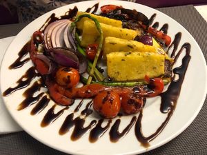 Fried polenta, super delicious at Remedio Santo Campo Alegre in Porto