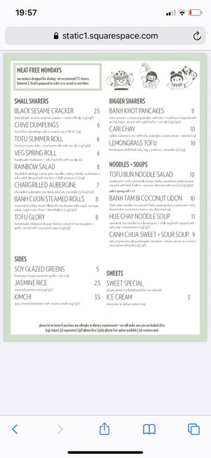 If you can make it to Banh Banh in Peckham or Brixton on a Monday evening you’re in for an amazing treat as the entire menu is vegan on Meat-Free Mondays. Unbelievably delicious! at Banh Banh in South East London