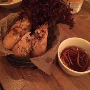 Vegan spring rolls at Banh Banh in South East London