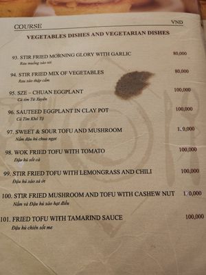 Menu January 2024 at Citronella in Hoi An