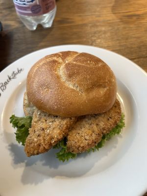 Vegan schnitzel - bread so soft   at Kamps in Berlin
