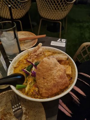 Vegan jungle laksa $19 at Merah in Northcote
