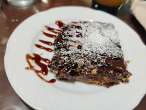 Chocolate cake at La Lluna in Valencia