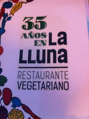 menu at La Lluna in Valencia