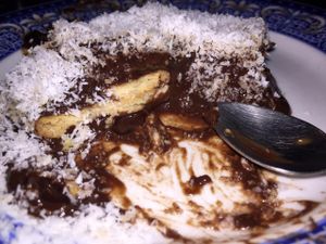 Chocolate Pudding Like Desert at La Lluna in Valencia