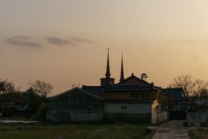 outside of restaurant at Slow City Herbalism in Damyang