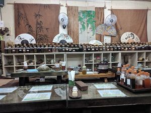 seating area at Slow City Herbalism in Damyang
