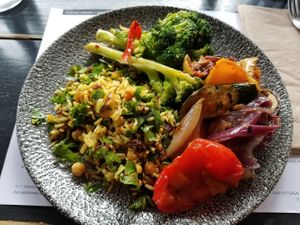 Three different salads at The Green Grocer in Amersham