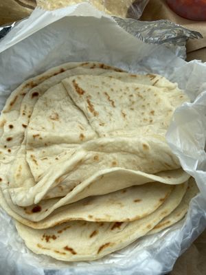 Flour tortillas  at Chuy's in Shenandoah