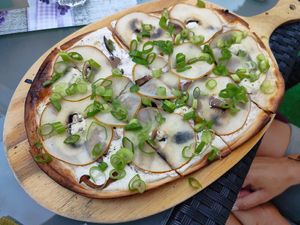 Blue cheese small at Flammerie Alt-Saarbrücken in Saarbrucken