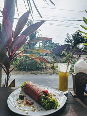 The falafel wrap at Cacao Flow in Jimbaran