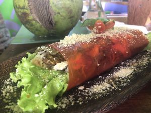 Papaya wrap...  at Cacao Flow in Jimbaran