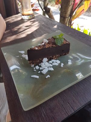 Chocolate cake at Cacao Flow in Jimbaran