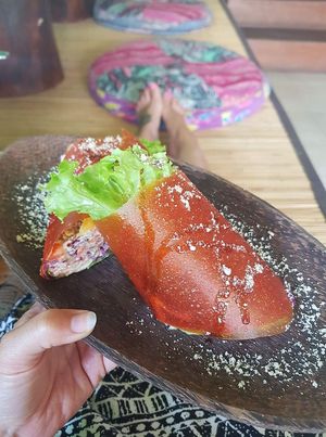 Great raw wrap! at Cacao Flow in Jimbaran