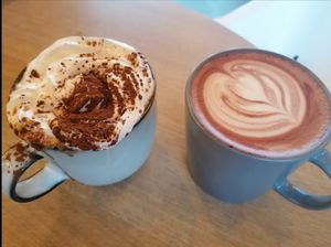 Hot chocolate and beetroot mocha at Birdhouse in Sheffield