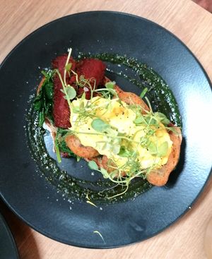 Vegan benedict at Birdhouse in Sheffield