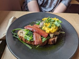 Vegan 'eggs' benedict at Birdhouse in Sheffield