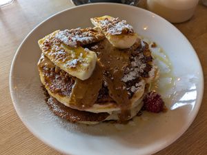 Lotus biscoff and banana pancakes at Birdhouse in Sheffield
