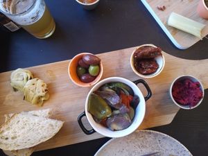 Mediterranean deli board at Birdhouse in Sheffield