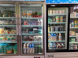 Refrigerated foods at The Vegan Grocery Store in North Tonawanda