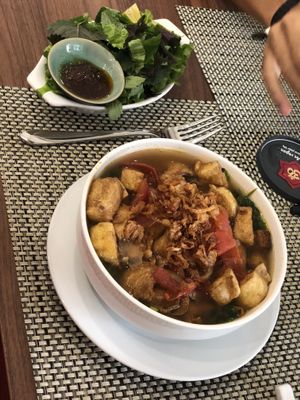 Hanoi noodle soup at Om Vegan Garden in Hanoi