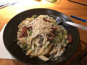 Vegan carbonara   at Caboolture Sports Club in Morayfield