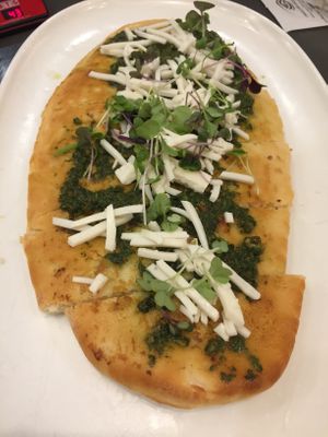 Garlic & Pesto Flat Bread at Caboolture Sports Club in Morayfield