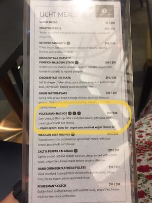 Cafe Menu (vegan options available for those marked) at Caboolture Sports Club in Morayfield