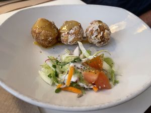 Croquetas with tofu and beans   at Les Maduixes in Valencia