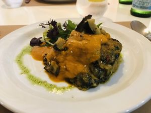 Delicious lasagne!  at Les Maduixes in Valencia