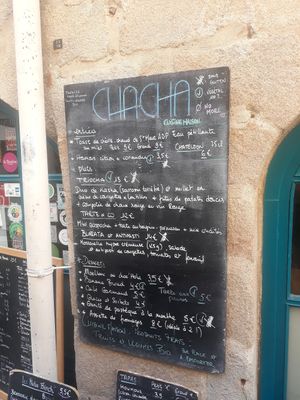 Menu at ChaCha in Nantes