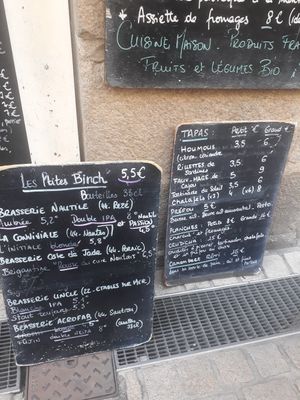 Menu at ChaCha in Nantes
