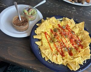 Vegan Nachos with Vegan Cheese   at Mojo's Music Cafe in Scarborough