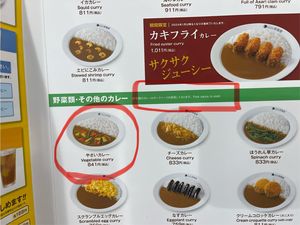 Don’t order this one - it has pork in it.  Order the plant based curry  at CoCo Ichibanya - Nishku in Osaka