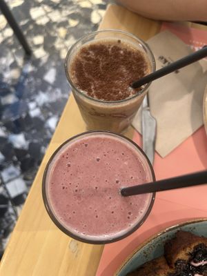 Espresso Boost & Raspberry Power Shake smoothies  at Shake Cafe - Camillo Cavour in Florence