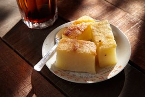Vegetarian Kueh Bingka (Baked Tapioca) w egg at Kueh Ho Jiak 粿好吃 - Tanjong Pagar in Central Singapore