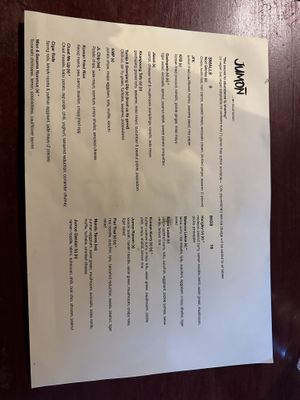 Food menu   at Jumon in Belfast