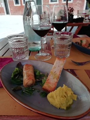 Thai spring rolls at Fiumefreddo Bio in Venice