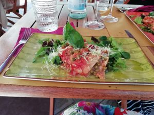 Vegan lasagne at Fiumefreddo Bio in Venice