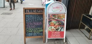 Sign outside at Marees Sauces and Food in London