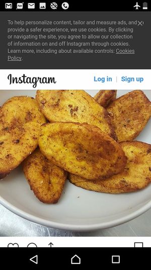 Fried plantain at Marees Sauces and Food in London