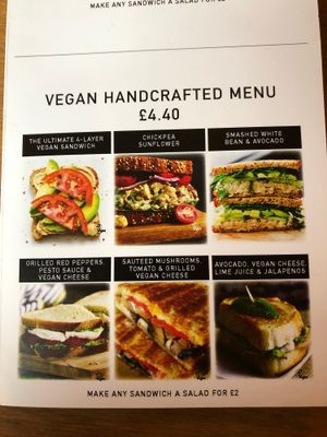 hand made (to order), choose main filling, bread and salad items from the bar at Grano in Manchester