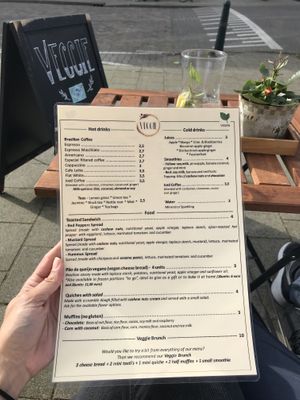 Menu - everything is delicious and clearly made with love! As if that wasn't enough, it has a really good price 😁👌🏻  at Veggie in Rotterdam