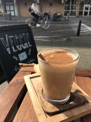 Vegan iced coffee, why not?  at Veggie in Rotterdam