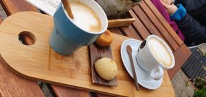 Oat milk latte at Veggie in Rotterdam