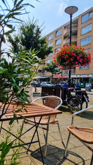 Outside three tables at Veggie in Rotterdam