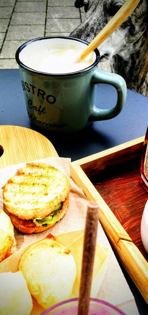 Delicious vegan latte at Veggie in Rotterdam