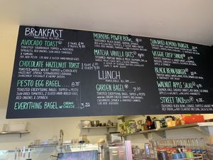 Menu  at Goddess Goods in Morro Bay